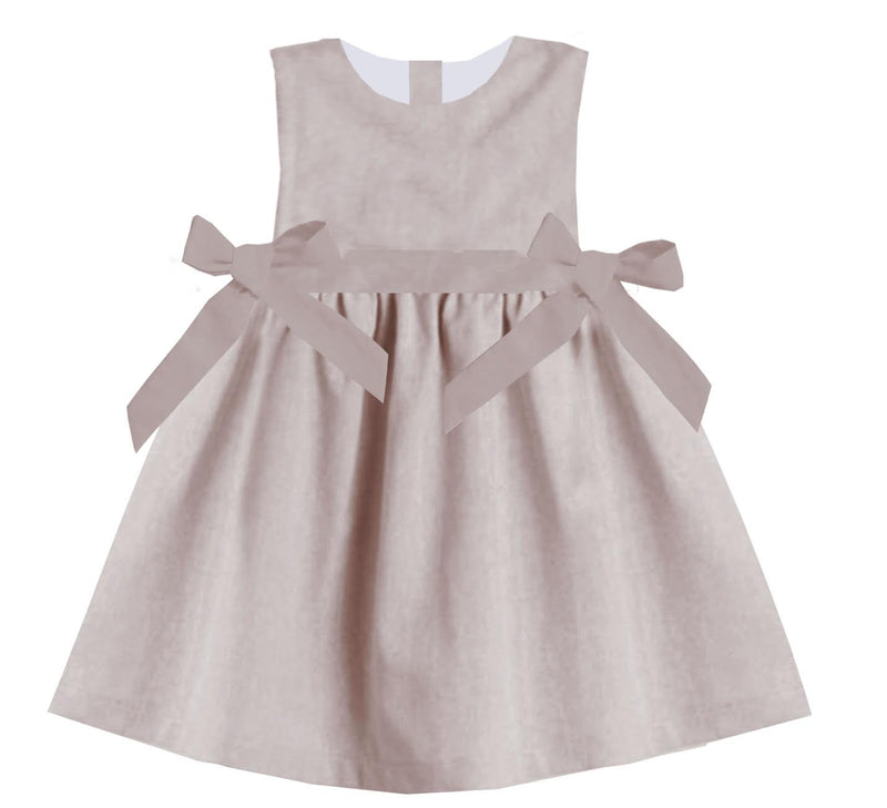 2020 Spring Tan Dress with Bows