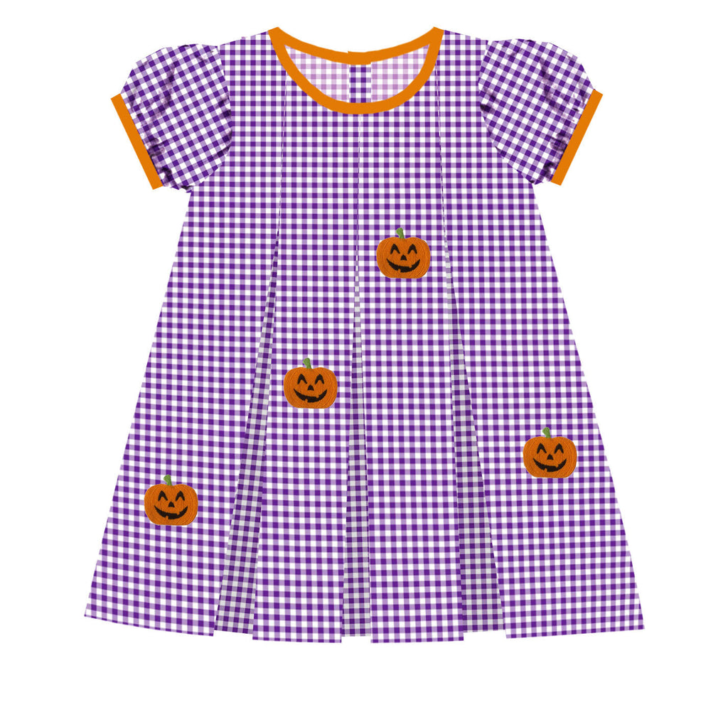 2022 Purple Gingham Halloween Dress