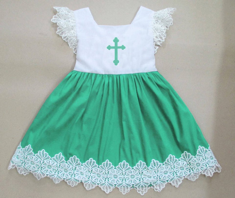 Mint Lace Cross Dress