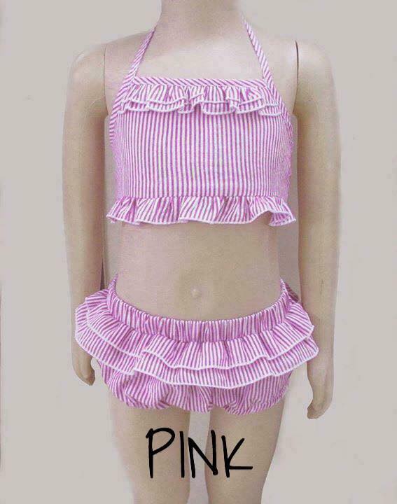 Pink Double Ruffle Bikini
