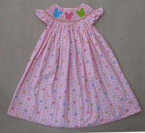 Pink Dot Minnie Mouse Bishop Dress