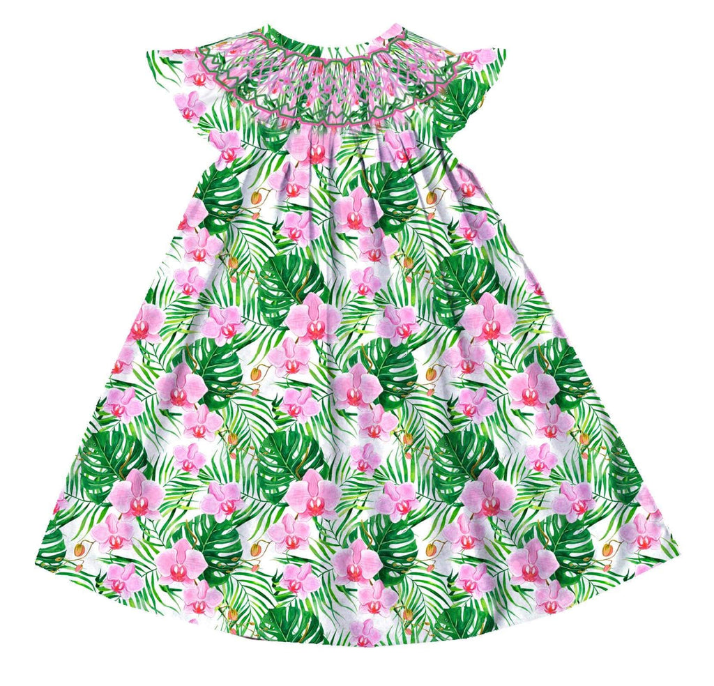 Tropical Floral Bishop Dress