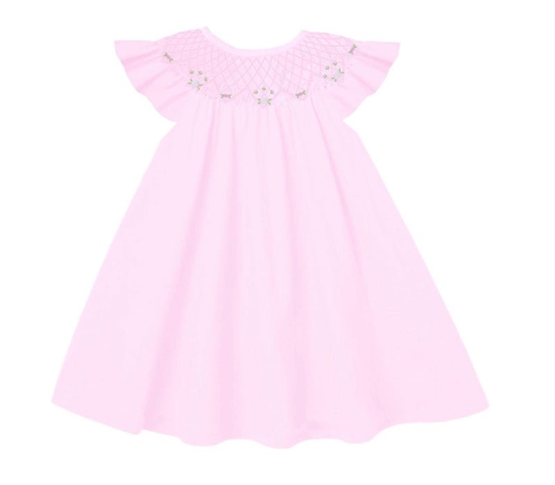 Sweet Knit Rosette Pink Bishop dress