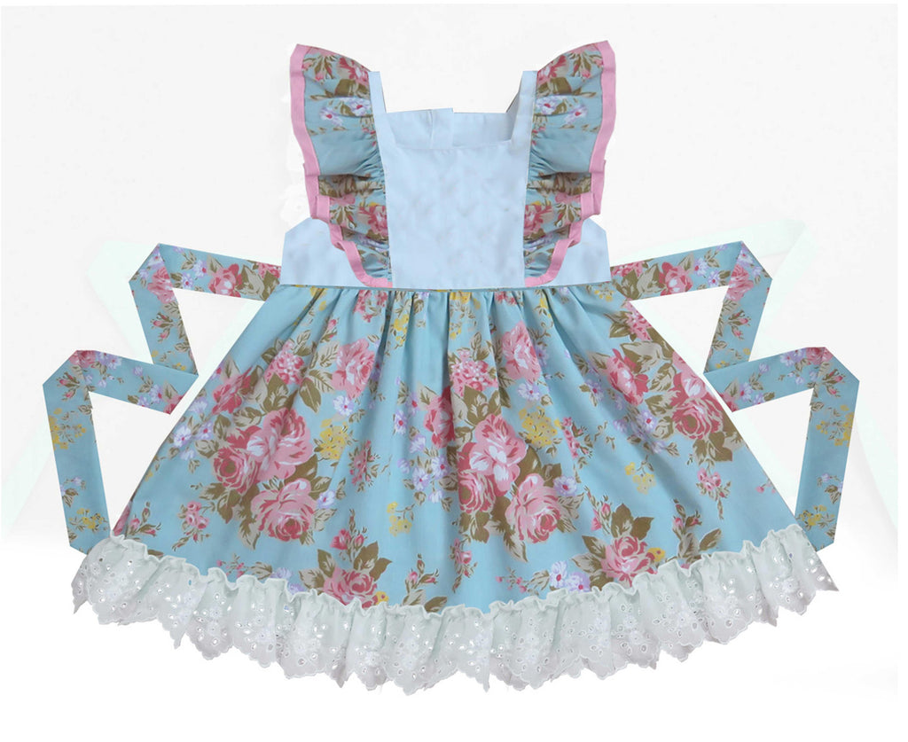 Flower and Lace Pinafore Dress