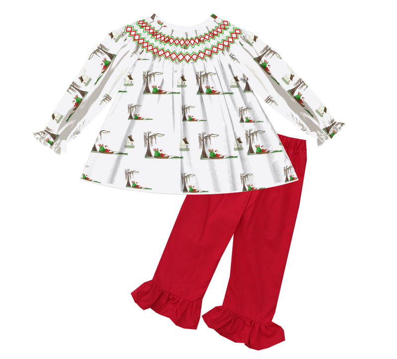2022 Cajun Christmas Girl Pant Set