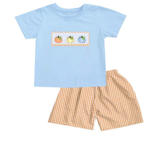 Sweet pumpkin Boy Tshirt Short Set