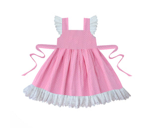 Pink Dots Pinafore Dress
